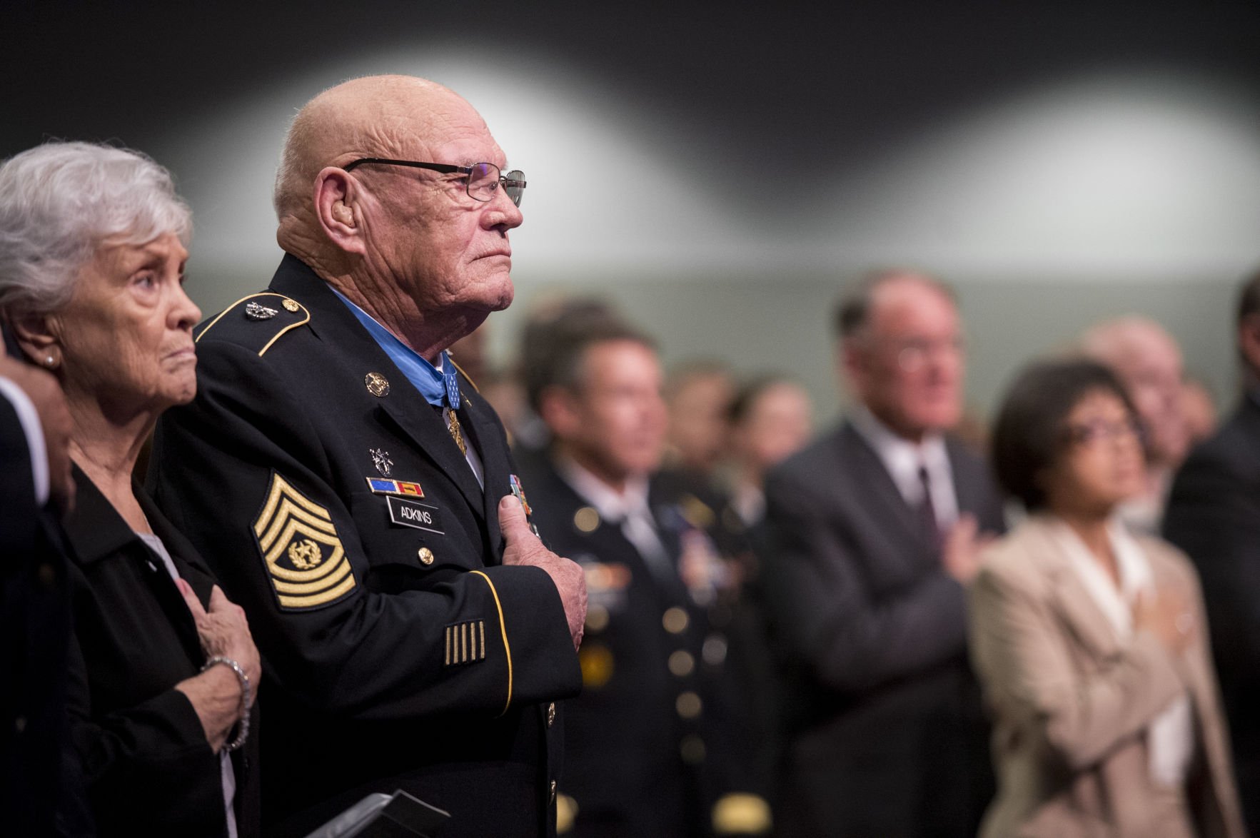 Retired Army Command Sgt. Maj. Bennie Adkins